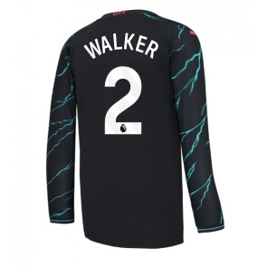 Manchester City Kyle Walker #2 Rezervni Dres 2023-24 Dugim Rukavima